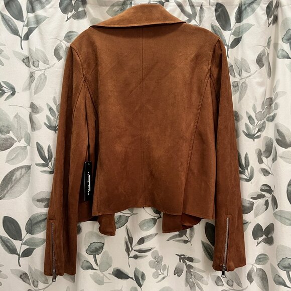 Haute Monde Jacket Open Front Long Sleeve Brown Women's - Picture 2 of 2